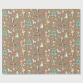 Papier Cadeau Rustique Kraft Tout Casse-noix Petit Motif (Plat)