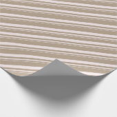 Papier Cadeau Rustique Kraft Vintage White Stripes vacances (Coin)
