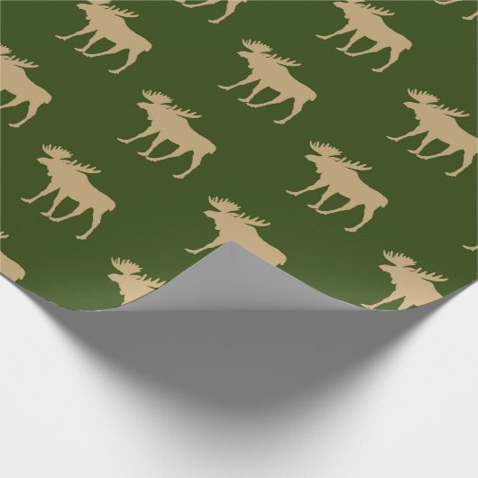 Papier Cadeau Rustique Moose Motif (Coin)