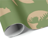 Papier Cadeau Rustique Moose Motif (Coin rond)