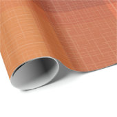 Papier Cadeau Rustique Orange Automne Plaid Tartan (Coin rond)