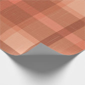 Papier Cadeau Rustique Orange Automne Plaid Tartan (Coin)