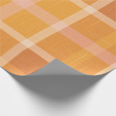 Papier Cadeau Rustique Orange Automne Plaid Tartan Enveloppement (Coin)