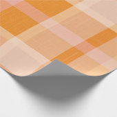 Papier Cadeau Rustique Orange Automne Plaid Tartan Enveloppement (Coin)