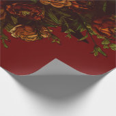 Papier Cadeau Rustique Orange Red Fall Élégant Mariage gothique (Coin)