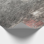 Papier Cadeau Rustique Pays Gris Beige Texture Bois Grain (Coin)