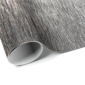 Papier Cadeau Rustique Pays Gris Beige Texture Bois Grain (Coin rond)