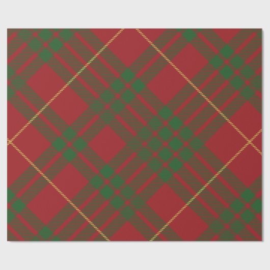 Papier Cadeau Rustique Plaid Élégant MacTavish Tartan (Plat)