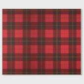 Papier Cadeau Rustique Plaid Red Classic Tartan rouge (Plat)