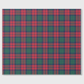 Papier Cadeau Rustique rouge vert et marine vacances Tartan Plai (Plat)
