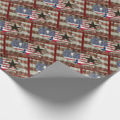 Papier Cadeau Rustique Texas Lone Star Texas Long Horn (Coin)