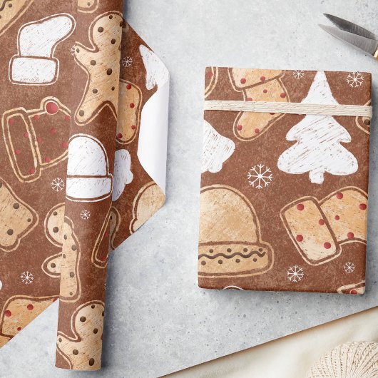 Papier Cadeau Rustique Traditionnel Pain D'Oeuvre De Noël,