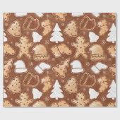 Papier Cadeau Rustique Traditionnel Pain D'Oeuvre De Noël, (Plat)