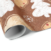 Papier Cadeau Rustique Traditionnel Pain D'Oeuvre De Noël, (Coin rond)