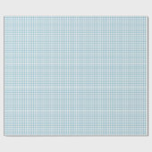 Papier Cadeau Rustique Vérification Bleue de Buffalo (Plat)