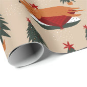 Papier Cadeau Rusty Dog Sleeping Xmas Arbre (Coin rond)