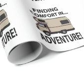 Papier Cadeau RV Camping Aventure Rving (Coin rond)