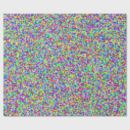 Papier Cadeau RVB Pixelé Abstrait (Plat)