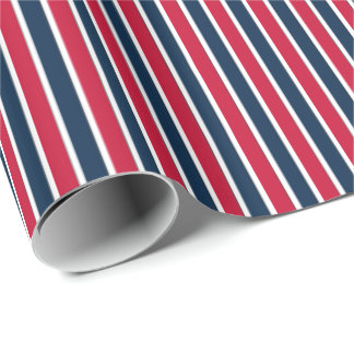 Papier Cadeau RWB, Coord De Baseball. Bandes PAPIER DE WRAPPER 1