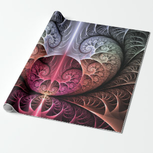 Papier Cadeau Rythme cardiaque, art fractal surréaliste abstrait