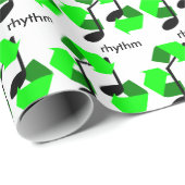 Papier Cadeau Rythme favori de la chanson (Coin rond)