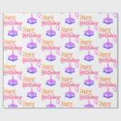 Papier Cadeau S’mores Joyeux anniversaire (Plat)