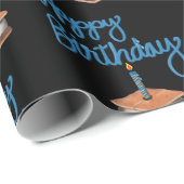 Papier Cadeau S’mores Joyeux anniversaire (Coin rond)