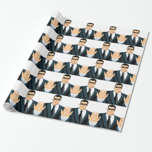 PAPIER CADEAU SA7 SECRET AGENT BODYGUARD COMICS CARTOON DARK MOB