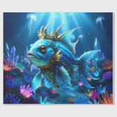 Papier Cadeau Sa Majesté le Poisson  (Plat)