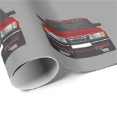 Papier Cadeau Saab 900 turbo (rouge) (Coin rond)