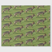 Papier Cadeau Sable berger allemand complet (Plat)