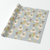 Papier Cadeau Sable de Noël de plage (Déroulé)