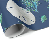 Papier Cadeau Sable Dollar Corail de mer (Coin rond)