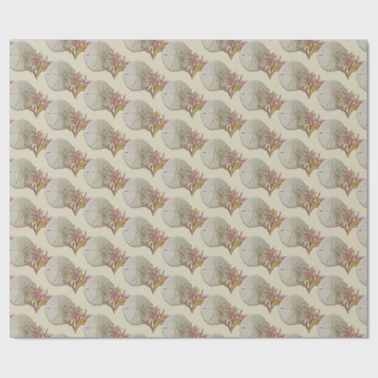 Papier Cadeau Sable Dollar Corail de mer (Plat)