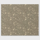 Papier Cadeau Sable doré de luxe simple Parties scintillant chat (Plat)