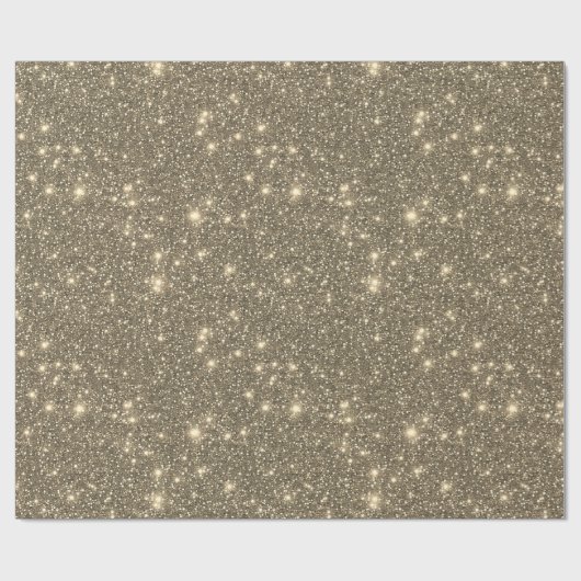 Papier Cadeau Sable doré de luxe simple Parties scintillant chat (Plat)