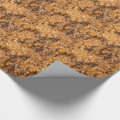 Papier Cadeau Sable sur un papier d'emballage texturé (Coin)