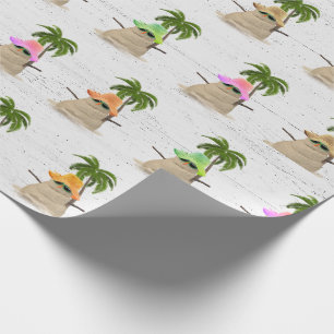 Papier Cadeau Sable Tropical Homme Avec Papier D'Enveloppement P