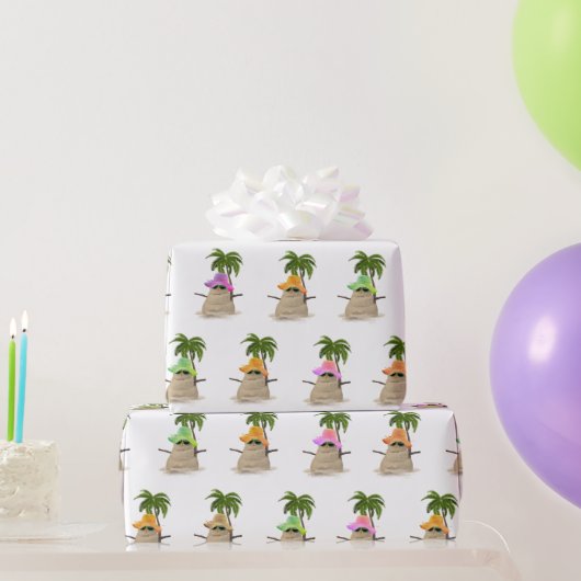 Papier Cadeau Sable Tropical Homme Avec Papier D'Enveloppement P (Cadeaux de fête)