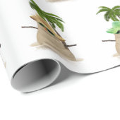Papier Cadeau Sable Tropical Homme Avec Papier D'Enveloppement P (Coin rond)