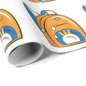 Papier Cadeau Sac à dos d'école (Coin rond)