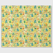 Papier Cadeau Sac à dos Tente Batterie Camping Motif 5 (Plat)