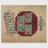 Papier Cadeau Sac à grain de style de ferme (Plat)