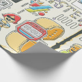 Papier Cadeau Sac de Hipster sangle dessiné à la main jeu de doo (Coin)