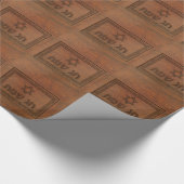 Papier Cadeau Sac en bois sculpté Sameach (Coin)