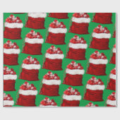 Papier Cadeau Sac père Noël (Plat)