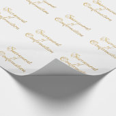 Papier Cadeau Sacrament de confirmation Golden 3D Look (Coin)