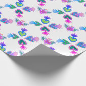 Papier Cadeau Sacré Coeur Blanc Découpage cadeau d'artisanat (Coin)