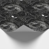 Papier Cadeau Safari Black-White Cute cadeau unique (Coin)