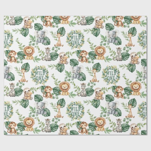Papier Cadeau Safari Fauve Unique (Plat)